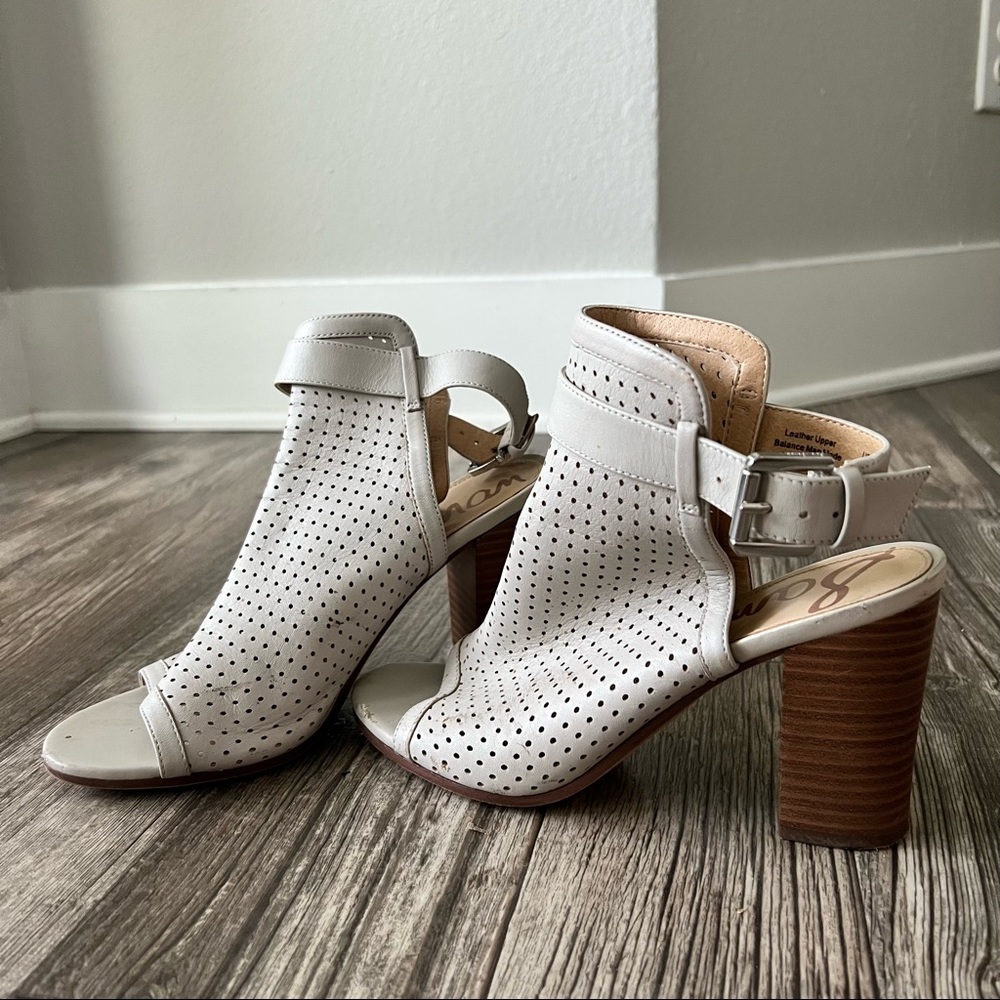 Sam Edelman Leather Peep Toe Booties